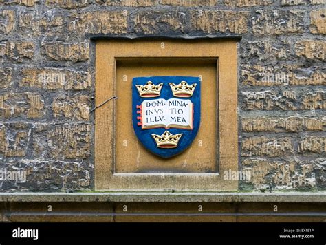 Crest And Coat Of Arms Of Oxford University Stock Photo Alamy