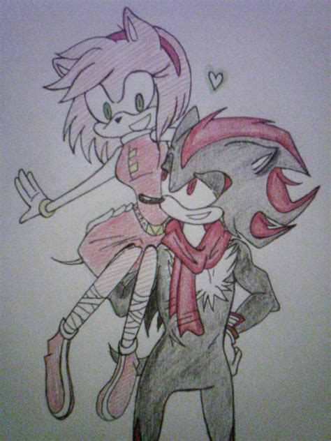 Amy Rose And Shadow The Hedgehog By Kerry Sene On Deviantart
