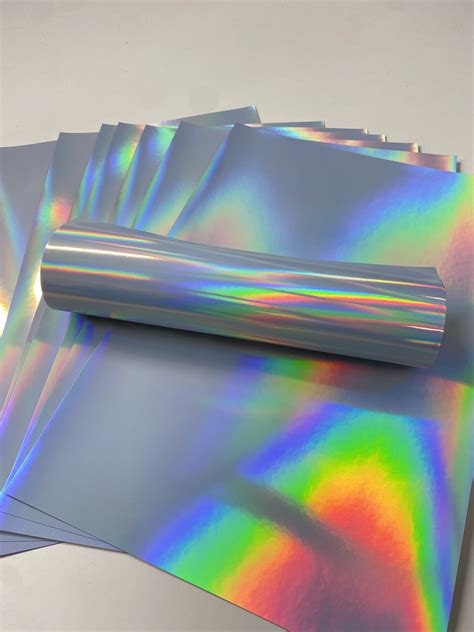 Printable Self Adhesive Holographic Vinyl Overlay Sheets Stickers For