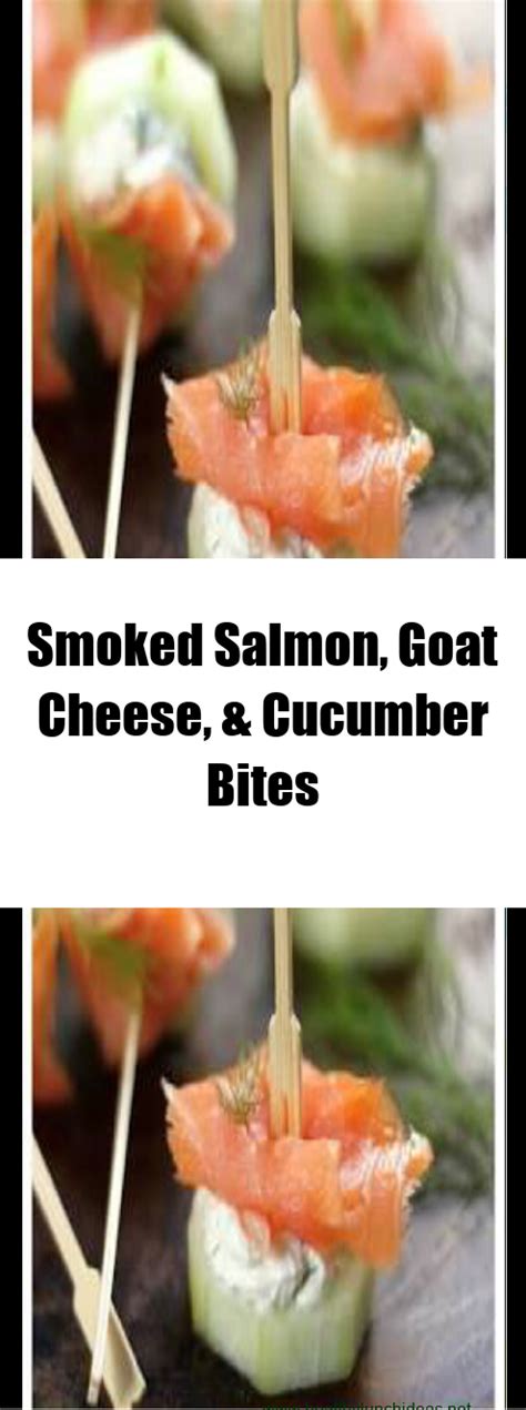 Healthy Recipes Smoked Salmon Goat Cheese And Cucumber Bites Recipe