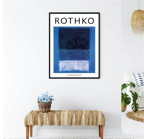 Mark Rothko No 14 White And Greens In Blue Painting 1998 Etsy