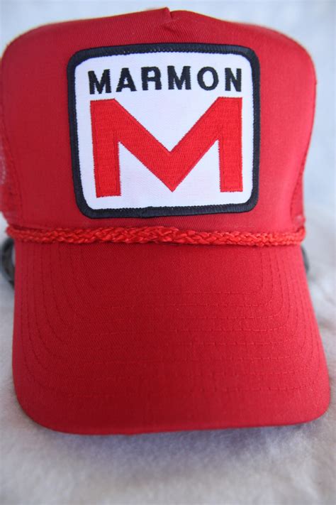 Marmon Truck Hat With Embroidery Patch Adjustable Sizing Color Red
