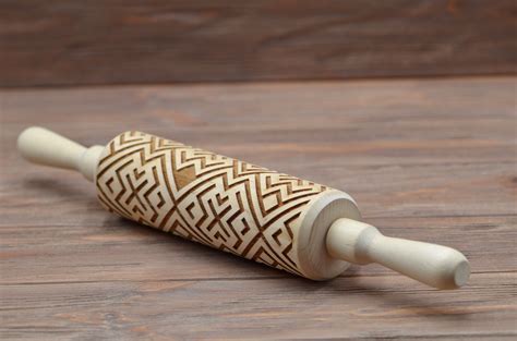 Custom Embossing Rolling Pin Wood Engraved Rolling Pin Etsy