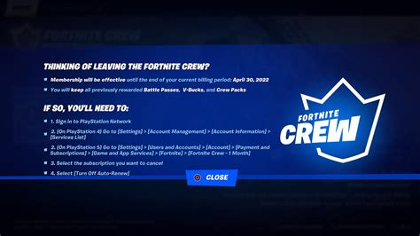 How To Cancel Fortnite Crew Pack Subscription Ps4ps5xboxpcandroid