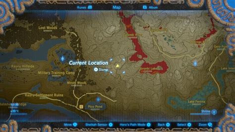 Botw All Memory Locations Map