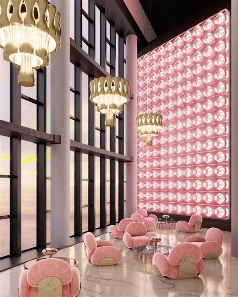 A Luxury Bar Full Of Pink Shades