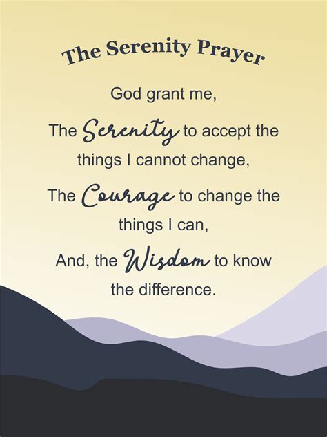 9 Best Images Of The Serenity Prayer Printable Version Serenity Vrogue