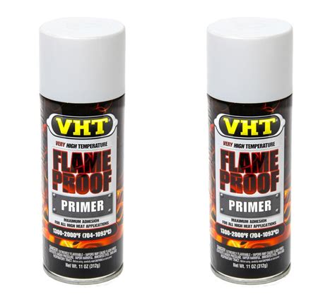 2 Pack Vht Sp118 Flat White Primer Paint Flameproof Header Paint