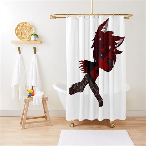 Foxy Fnaf Chibi Version Shower Curtain By Dedelp01 Redbubble