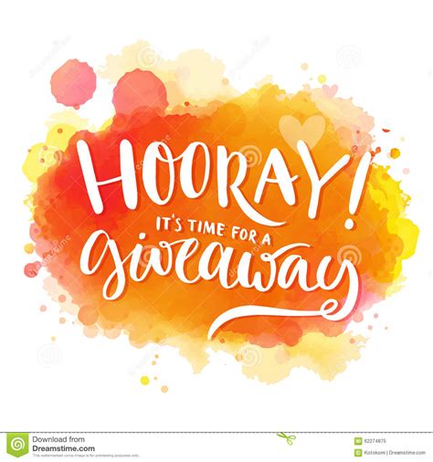 Hooray, It's Time For A Giveaway. Banner For Stock Vector - Image: 62274875