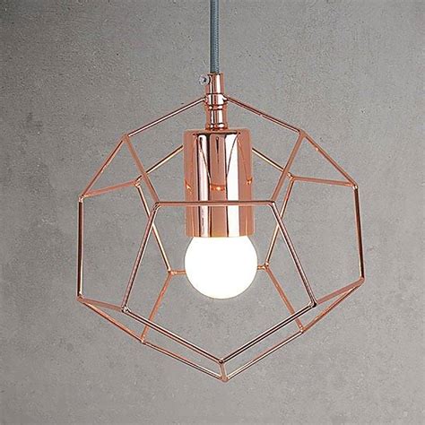 Copper Geometric Cage Pendant Light By I Love Retro