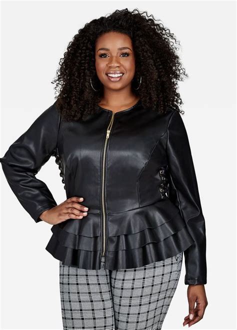 Peplum Faux Leather Jacket Faux Leather Jackets Leather Jacket Jackets