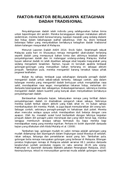 Maybe you would like to learn more about one of these? Karangan Kesan Penyalahgunaan Dadah