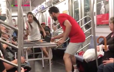 Video Of People Playing Ping Pong On The Subway Has New