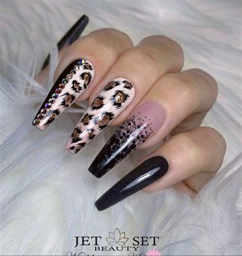 30 Incredible Acrylic Black Nail Art Designs Ideas For Long Nails Page 12 Of 30 Fashionsum