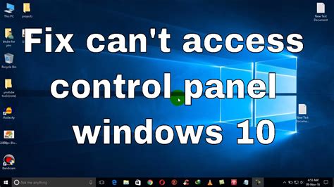 Click on the start button, type. How to fix control panel won't open in windows 10 - YouTube