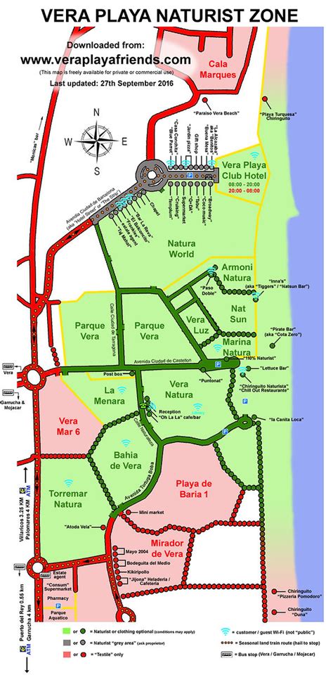 Map Of Vera Playa Casa Naturista