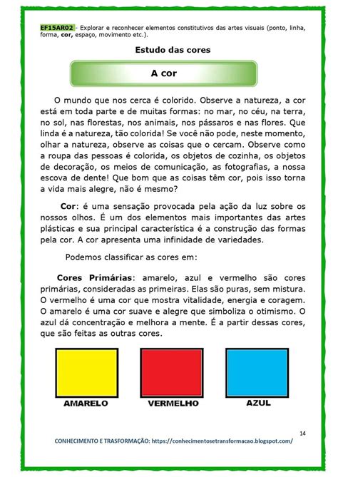 Atividade De Artes Para O 5o Ano