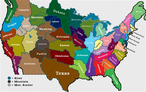 Borders Of The United States Vivid Maps Map Us Geography United
