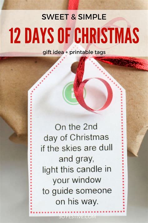 Easiest Ts For 12 Days Of Christmas And Printable Tags Christmas