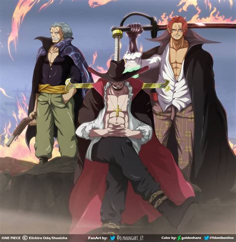 Shanks Benn Beckman Y Dracule Mihawk By Goldenhans On Deviantart Manga Anime One Piece One