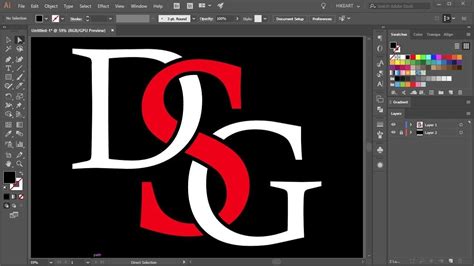 Our overlapping letter logo is complete! How to Overlap Letters in Adobe Illustrator | 1 - YouTube