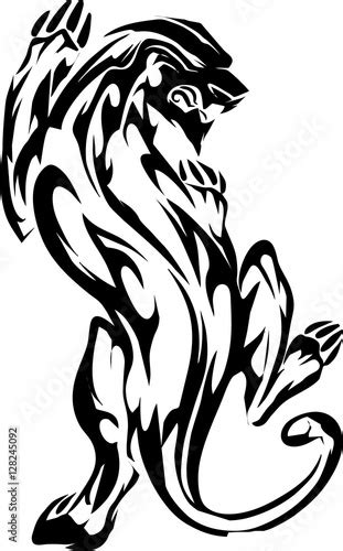 Tribal Panther Design For Tattoo Stock Photo And Royalty Free Images