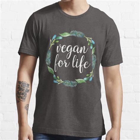 Vegan For Life T Shirt For Sale By Phoenix23 Redbubble Vegan T