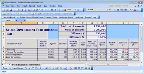 This stock investment calculator accepts commissions expressed both as fixed monetary values and as a percentage of the price. Calculate your Stock Portfolio Performance in Excel ...