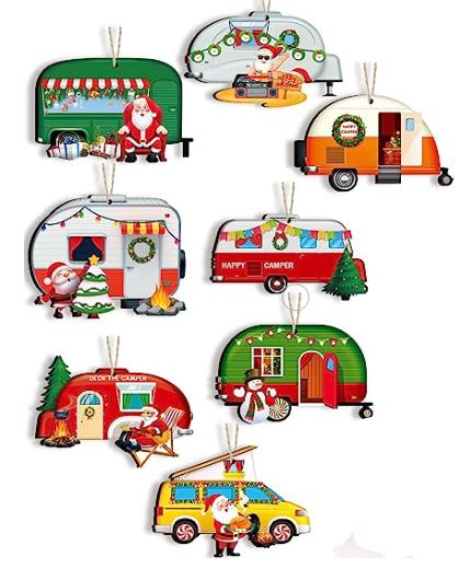 Wooden Christmas Ornament Caravan Assorted Moutere Caravans