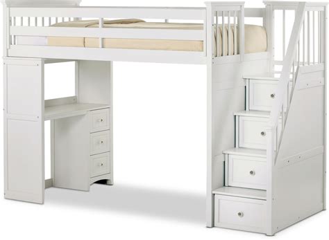 Loft Bed With Stairs And Desk Maxtrix Great Storage Low Loft Bed With