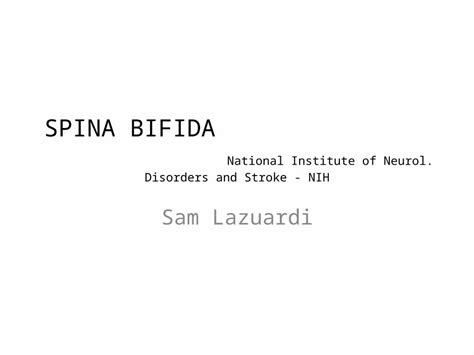 Pptx Spina Bifida Loh Dokumen Tips