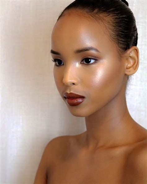 Somali Model Idil Natural Glam Makeup Black Beauty Women Somali Models