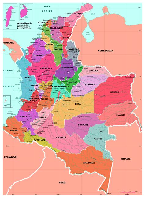 Mapa Político De Colombia