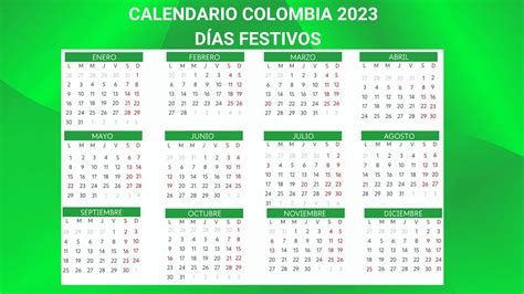 Calendario Colombia 2023 Conozca Los Días Festivos Del Año Y Qué Se
