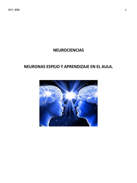Neuronas Espejo Y Aula Pdf Aprendizaje Empatía