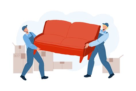 Movers Carry Sofa And Move To New House Vector By Sevector Thehungryjpeg