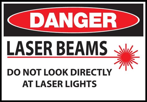 Zing Enterprises Eco Safety Sign Danger Laser Beams Do Not Look