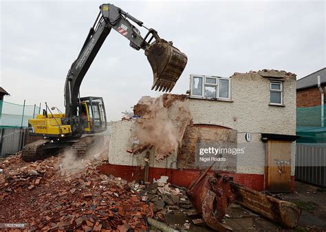 Builders Begin To Demolish The Semi Detached House At 18 Victory Road News Photo Getty Images