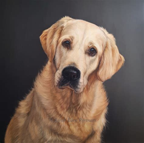 Loyalty Dog Portraits Painting Golden Retriever Painting Lion Artwork