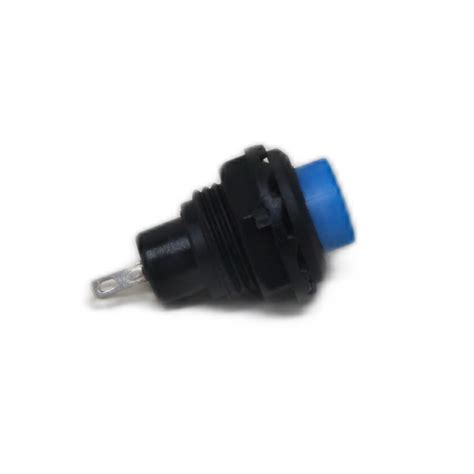 Blue R13 502 12mm 2pin Momentary Self Reset Round Cap Push Button
