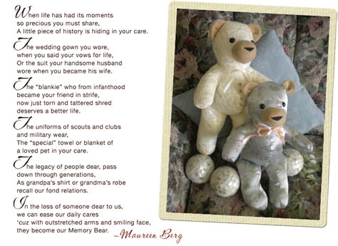 Maureen's Memory Bears | Memory bear, Bear quilts, Memory ...