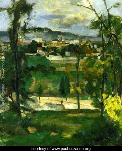 Village Behind Trees Ile De France Paul Cezanne Paul Cezanne