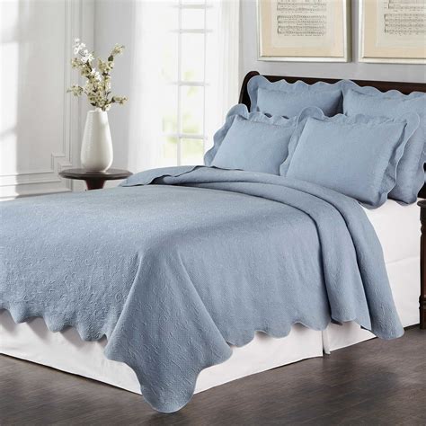 Lyon Matelassé Full Queen Coverlet Set In Blue Bed Bath And Beyond Coverlet Set Home