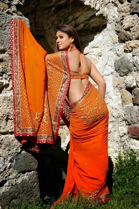 Nayanthara Hot Sexy Backless Saree Blouse Photos Hd