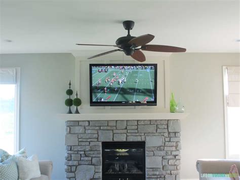 Instead paint all the trim either the same color as the walls or one shade lighter in a satin finish. Simplicity White-Washed Stone Fireplace | Country Chic ...