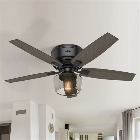 Marksman ceiling fans have been around for liberal, many years mod and herself are still very much a popular unparalleled by many homeowners obliquely the united states. Hunter 52-Inch Bennett Matte Black Ceiling Fan with Light ...