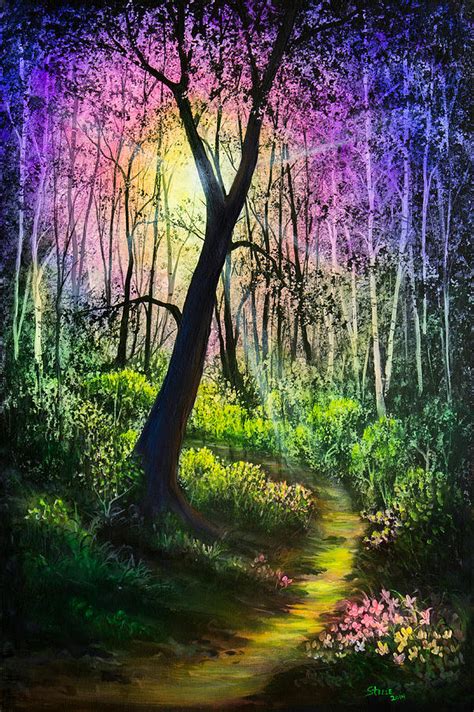 Enchanted Forest Painting By Chris Steele
