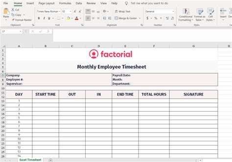 Use An Excel Timesheet To Track Employee Hours Free Template
