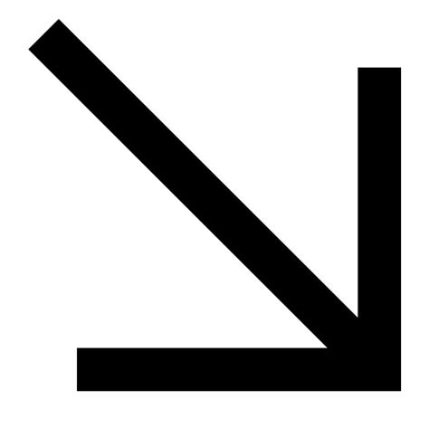 Down Right Arrow Symbol